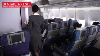 Hostess Giapponese Scopa con il Collega durante il Volo Jav Sub ita